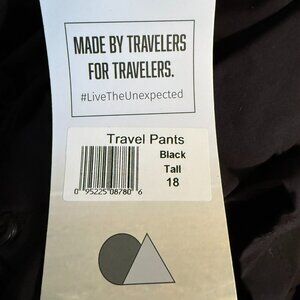 Clothing Arts Pick-Pocket Proof® Women's Travel Pants, size 18 TALL (34") Black